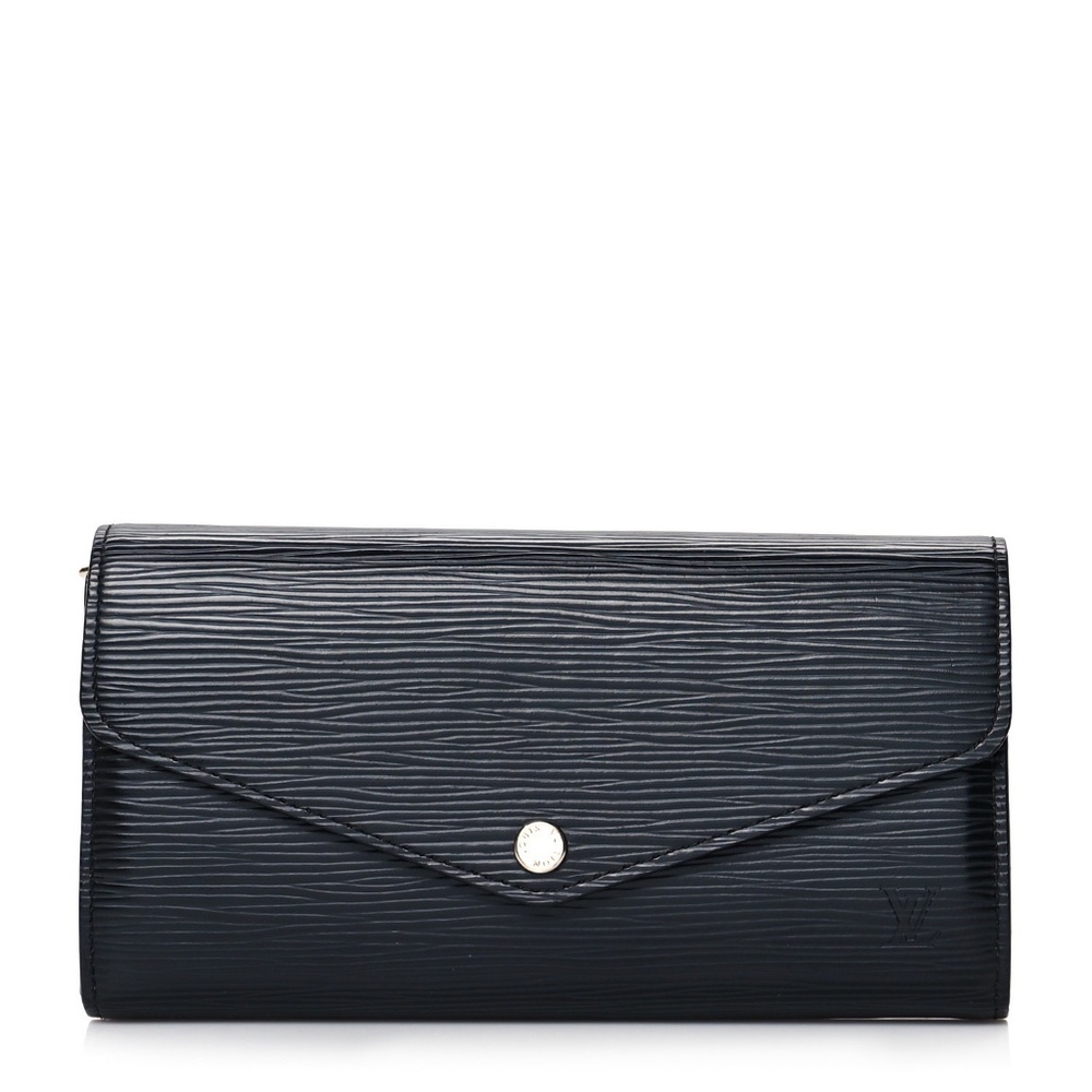 Authentic Louis Vuitton Epi Leather Sarah Wallet NM in Black